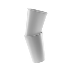Paper cup drinking water mockup