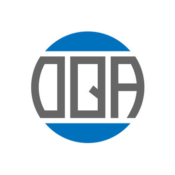 OQA letter logo design on white background. OQA creative initials circle logo concept. OQA letter design.