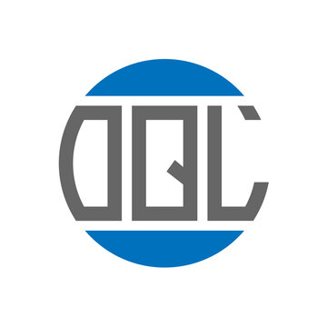 OQL letter logo design on white background. OQL creative initials circle logo concept. OQL letter design.