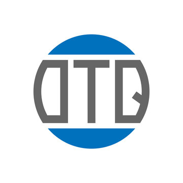 OTQ letter logo design on white background. OTQ creative initials circle logo concept. OTQ letter design.