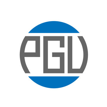 PGU letter logo design on white background. PGU creative initials circle logo concept. PGU letter design.