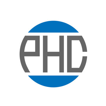 PHC letter logo design on white background. PHC creative initials circle logo concept. PHC letter design.