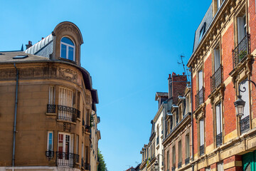 Obraz premium Street view of Reims in France