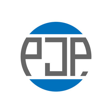 PJP letter logo design on white background. PJP creative initials circle logo concept. PJP letter design.