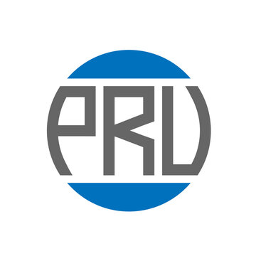 PRU letter logo design on white background. PRU creative initials circle logo concept. PRU letter design.