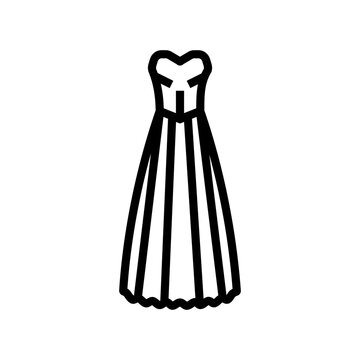 recommend clip art: basque wedding dress line icon vector. basque wedding dress sign. isolated contour symbol black illustration