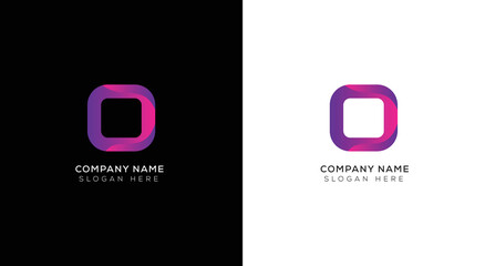 Minimal letter 3d O logo design with gradient
