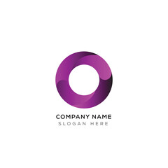Minimal letter 3d O logo design with gradient