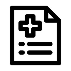 Obraz premium Health Report Line Icon Vector