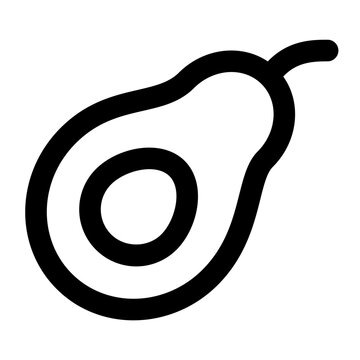 recommend clip art: Avocado Fruit Line Icon Vector