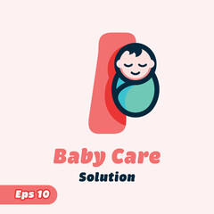 Alphabet I Baby Care Logo