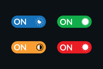 Day and night, dark and light modes switch button.