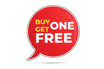Buy one get one free promotional tag label design.