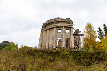the destroyed church