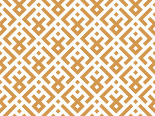 Abstract geometric pattern. A seamless vector background. White and gold ornament. Graphic modern pattern. Simple lattice graphic design