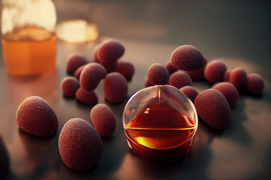 syrup that causes kidney failure. 3d illustration