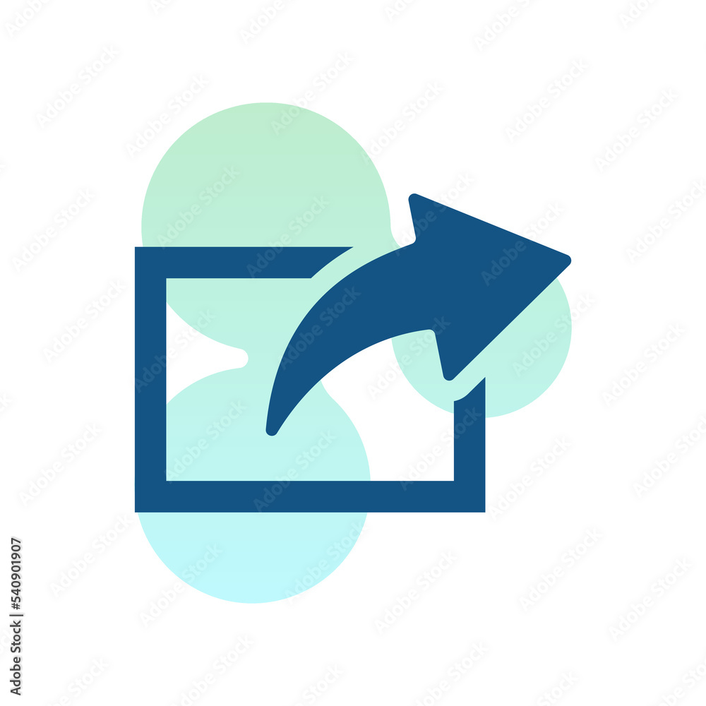 Wall mural share abstract background vector icon