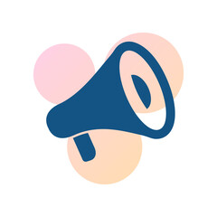 Megaphone, Announcement Abstract Background Vector Icon