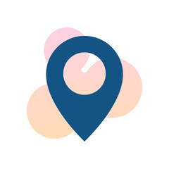 Location Pin Abstract Background Vector Icon
