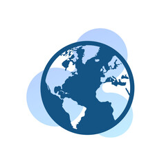 Earth Globe Abstract Background Vector Icon