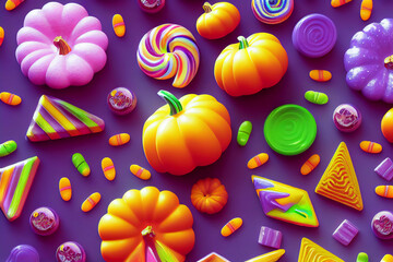 Halloween candy background