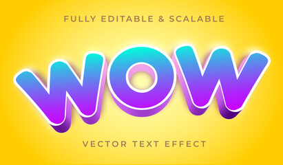Wow editable font style text effects