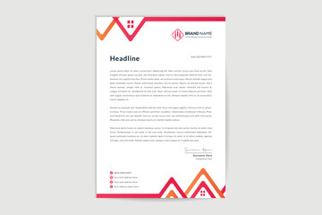 Modern letterhead set template design