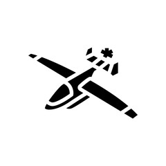 amphibious airplane aircraft glyph icon vector. amphibious airplane aircraft sign. isolated symbol illustration