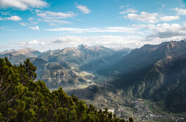 Panoramic View of Mountains in Tirol