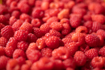 Raspberry - red fresh berryes background