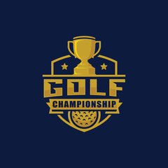 Golf championship logo design vector