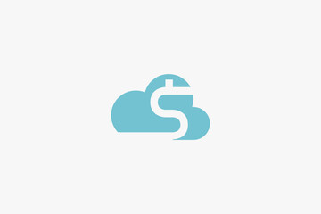 Illustration vector graphic of cloud and dollar symbol