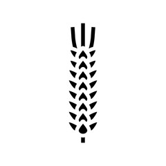 ear barley cereal glyph icon vector. ear barley cereal sign. isolated symbol illustration
