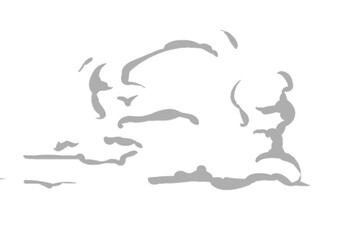 Cartoon style smoke cloud PNG image