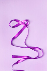 Purple wrapping ribbon