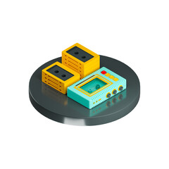 Cassette tape isolated 3d icon