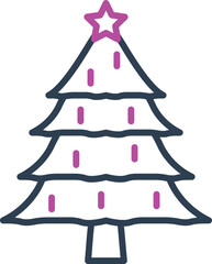 Christmas tree Vector Icon which is suitable for commercial work and easily modify or edit it
