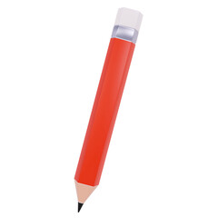 3d red pencil