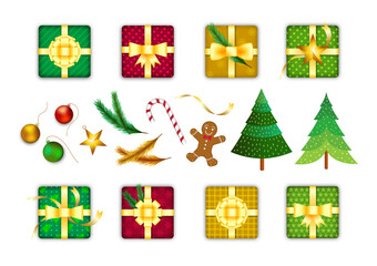 gift box set celebrate Christmas decoration