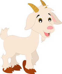Cartoon Goat isolated on white background
