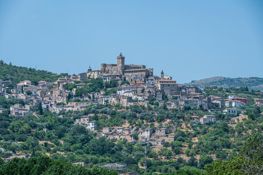 Lanscape of Capestrano with the castle