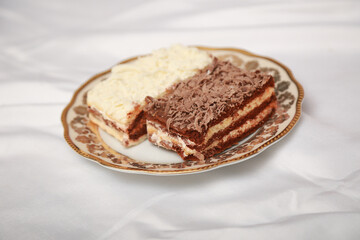 Chocolate cake on a plate