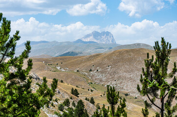Panoramic view on the top of the Gran Sasso massif