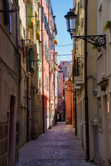 Fototapeta na wymiar Old buildings of Chioggia, Venice province