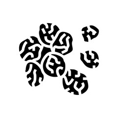 cherry dried fruit glyph icon vector. cherry dried fruit sign. isolated symbol illustration