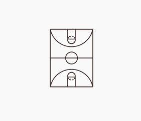 basketball court line icon