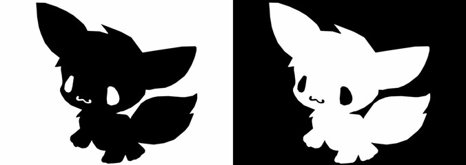 Cute desert fox logo.