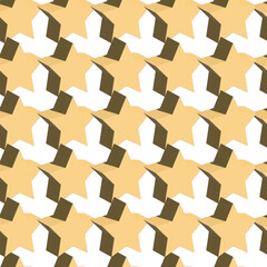 New York Fashion Week Autumn Winter 3D Star Seamless Pattern