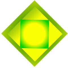 gradient green and yellow color frame illustration png