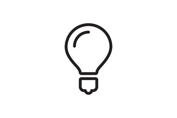 Electric light bulb icon. Electricity lamp symbol. Vector illumination sign.